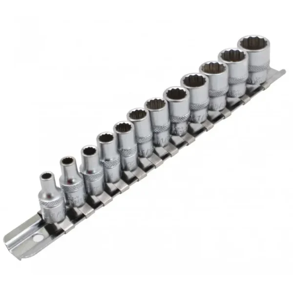 SATRA Zoll 12 kant Stecknuss Satz 12tlg 1/4''