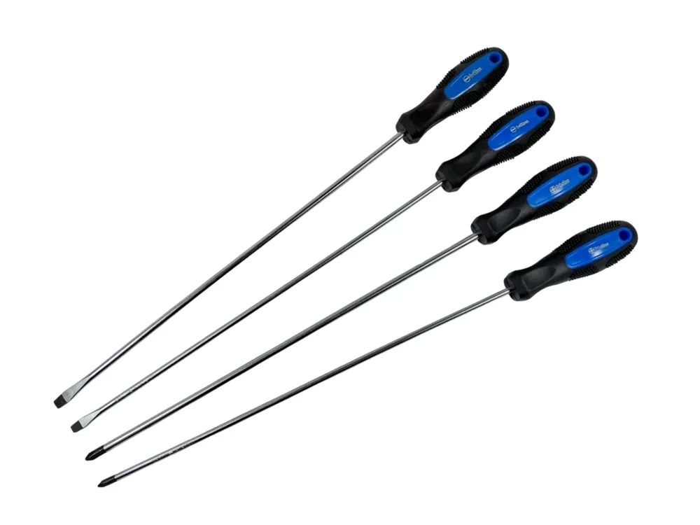 SATRA Schraubendreher Set 4tlg 450mm lang Kreuzschlitz Schlitz