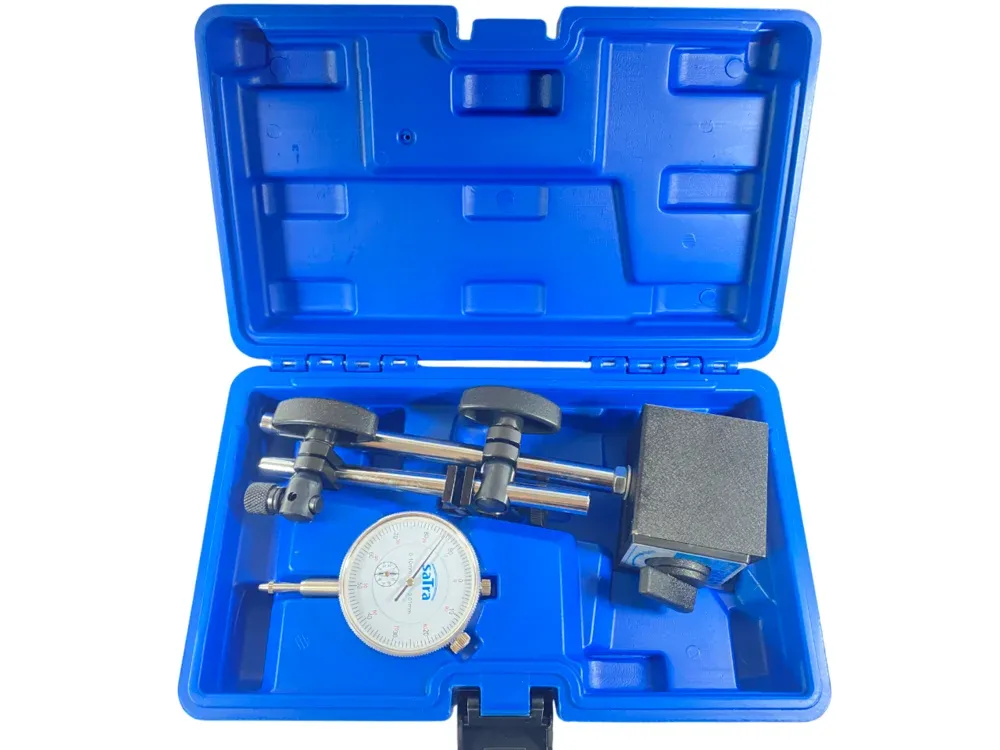 SATRA Messuhr mit Magnetständer 0,01mm 0-10mm
