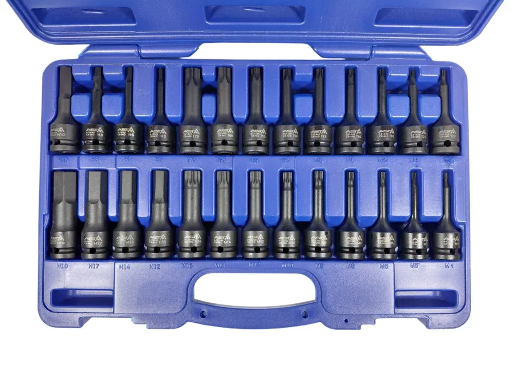 ASTA Kraft Steckschlüssel Satz Torx Innensechskant Vielzahn 26tlg