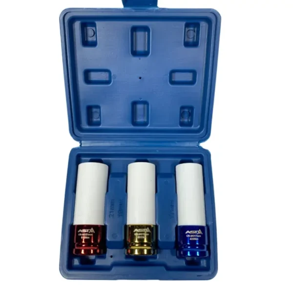 ASTA Felgennuss mit Kunststoffhülse Set 3 tlg 17 19 21mm 1/2''