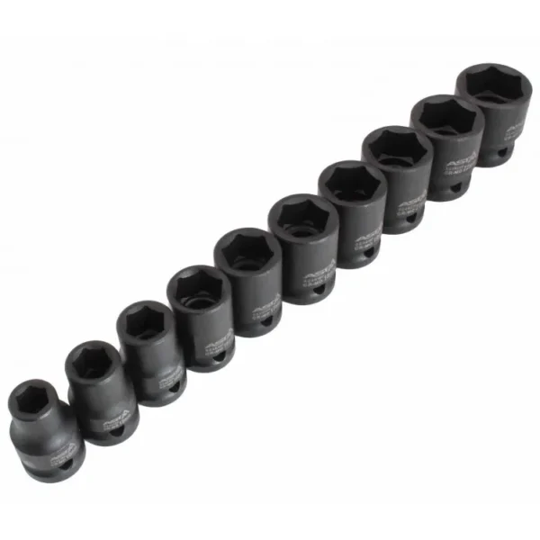 ASTA Sechskant Kraft Steckschlüssel Satz 10-24mm 10tlg