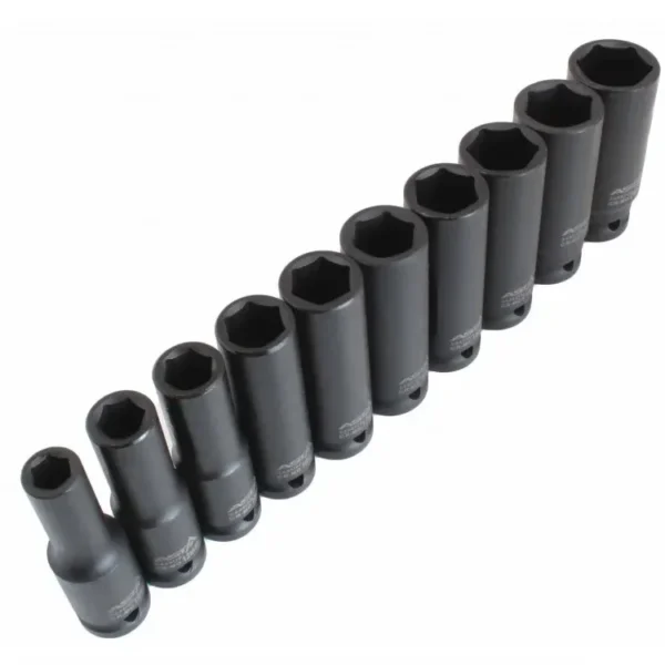 ASTA Sechskant Kraft Steckschlüsselsatz lang 10 tlg