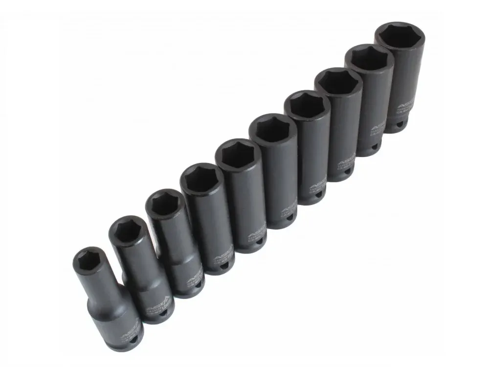 ASTA Sechskant Kraft Steckschlüsselsatz lang 10 tlg