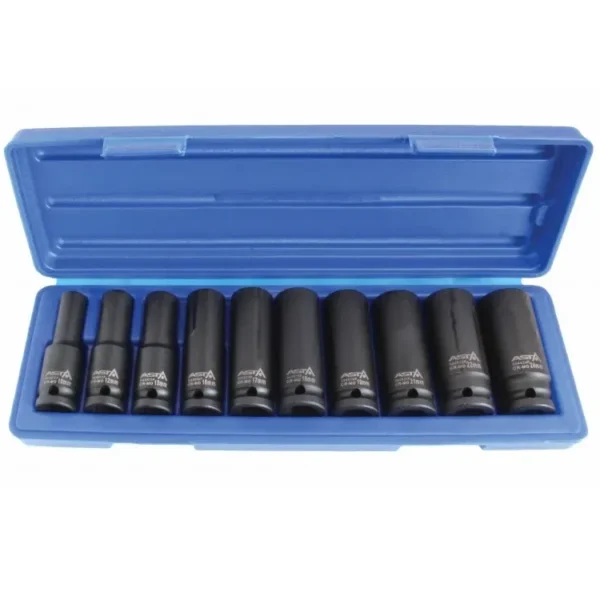 ASTA Sechskant Kraft Steckschlüsselsatz lang 10 tlg