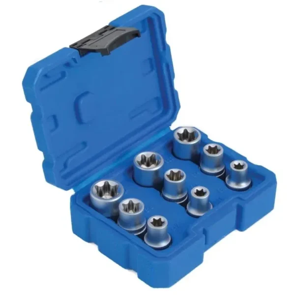 SATRA Steckschlüssel Satz für Torx 9tlg E10-E24 1/2''