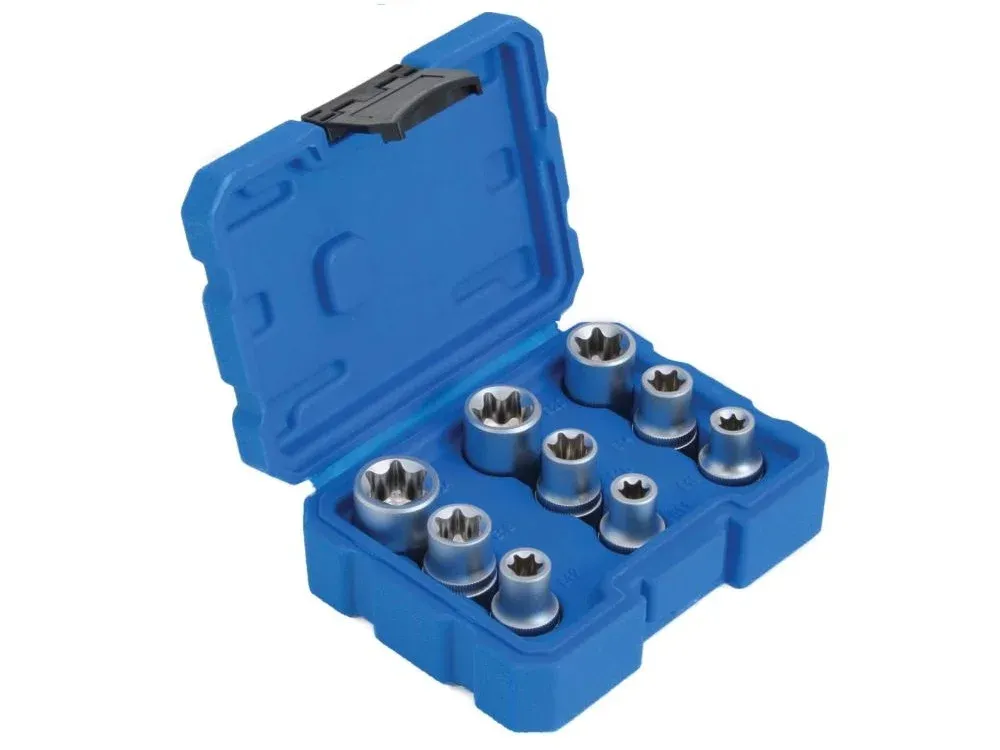 SATRA Steckschlüssel Satz für Torx 9tlg E10-E24 1/2''
