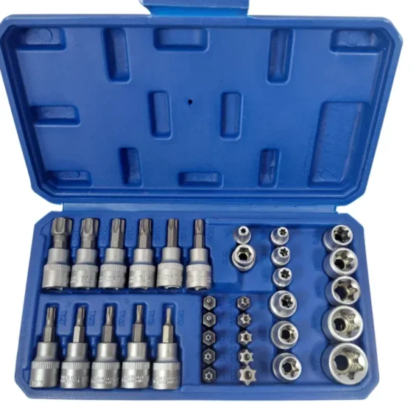 SATRA Torx mit/ohne Bohrung Steckschlüssel Set 34tlg 3/8'' 1/4''