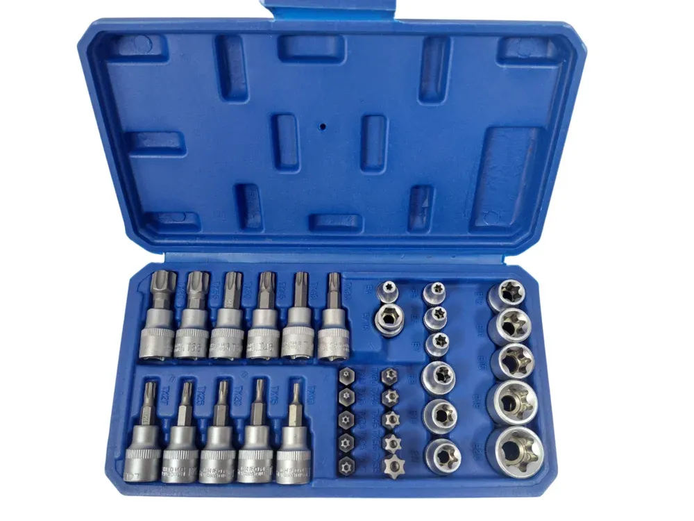 SATRA Torx mit/ohne Bohrung Steckschlüssel Set 34tlg 3/8'' 1/4''