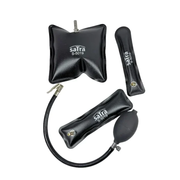 SATRA Spreizkissen Hebekissen mit Handpumpe Druckluft Set 4 tlg