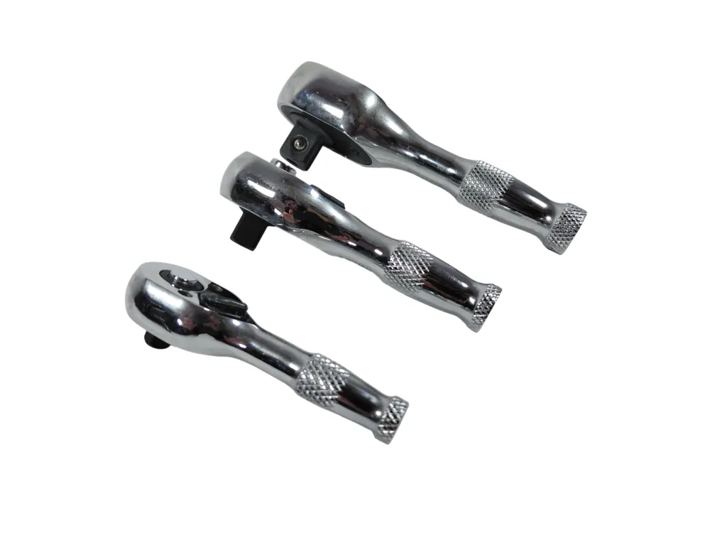SATRA Ratschen kurz Set 135mm, 105mm, 90mm1/2'' 3/8'' 1/4'' in Formschaum – Bild 2