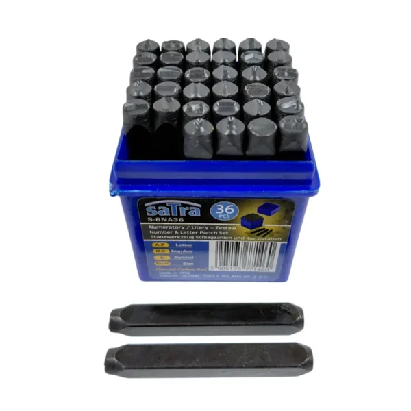 SATRA Schlagbuchstaben Schlagzahlen 6mm Satz 36 tlg A-Z 0-9