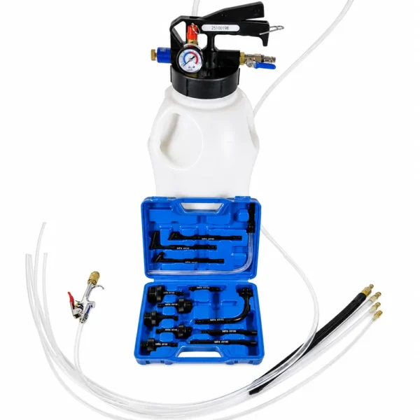 SATRA Getriebefüllgerät 10l ATF Öl zum Befüllen / Entleeren von Automatikgetrieben mit Adapterset