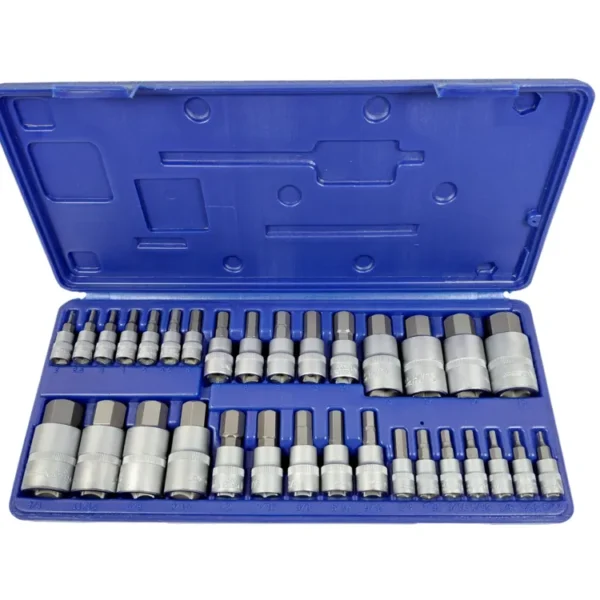 ASTA 32 tlg Innensechskant Steckschlüssel Satz Zoll und metrisch 2-19mm 5/64-3/4''