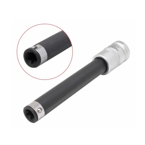 ASTA Spezial Torx Stecknuss E12 mit Sicherung für Zylinderkopf Schrauben Länge 140mm 1/2''