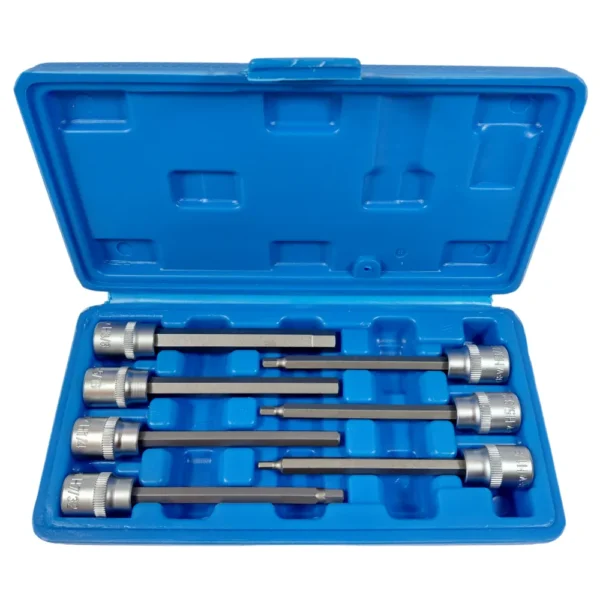 SATRA Zoll Steckschlüssel Innensechskant SAE Satz 110mm lang 7tlg 3/8''
