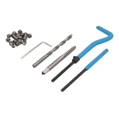 SATRA Gewindereparatur Set M5 x0.8 mit Bohrer Gewindebohrer Setzhilfe und 20 Gewindeeinsätzen