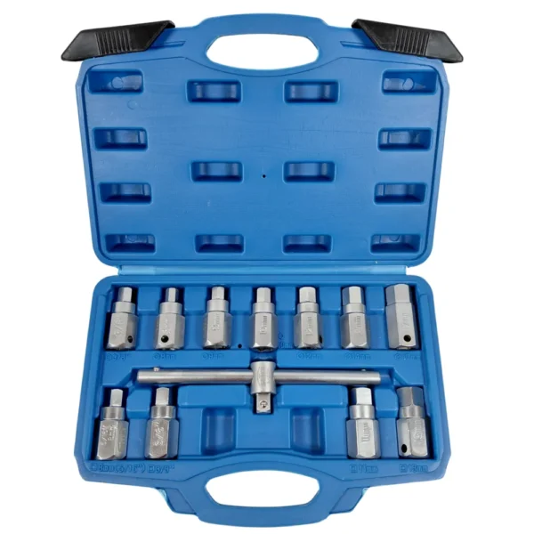 SATRA Öl Ablassschraube Ölwechsel Steckschlüssel Set 12 tlg 3/8'' 8mm-13mm