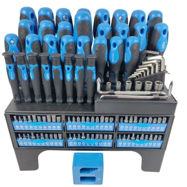 SATRA XXL Sortiment Schraubendreher PH PZ Schlitz Torx Bits Innensechskant Schlüssel 118tlg mit Zubehör
